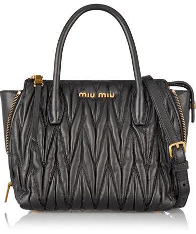 Miu Miu Trapeze Leather Tote Bag 